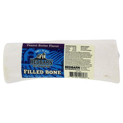 Redbarn Filled Bone Peanut Butter Large Pack 2 in-use demonstrates boredom-busting chew during playtime.