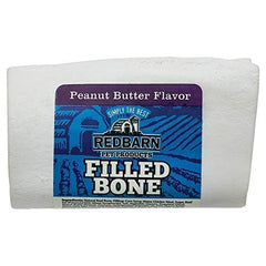 Redbarn Filled Dog Bones peanut butter 3in close-up, a palatable chew option for small dogs supporting dental care