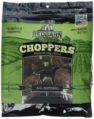 Dog chewing Redbarn Natural Choppers Beef Lung Chew for healthy entertainment