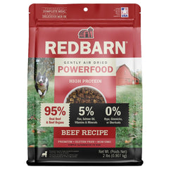 Redbarn Powerfood beef chunks close-up showing protein-rich bites for meals.