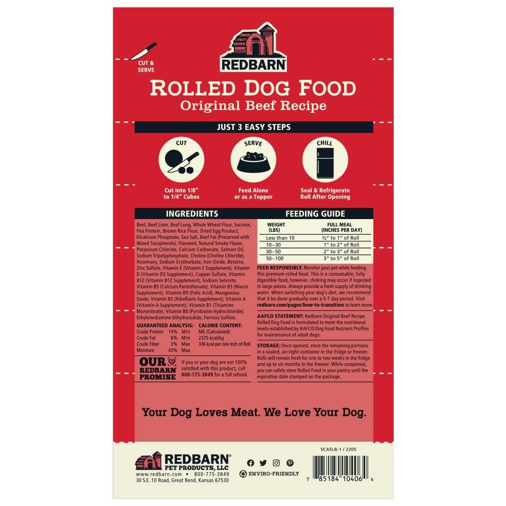 Redbarn Premium Rolled Dog Food quality assurance checks highlight safety commitment