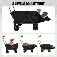REDCAMP folding dog wagon all-terrain wheels for varied ground