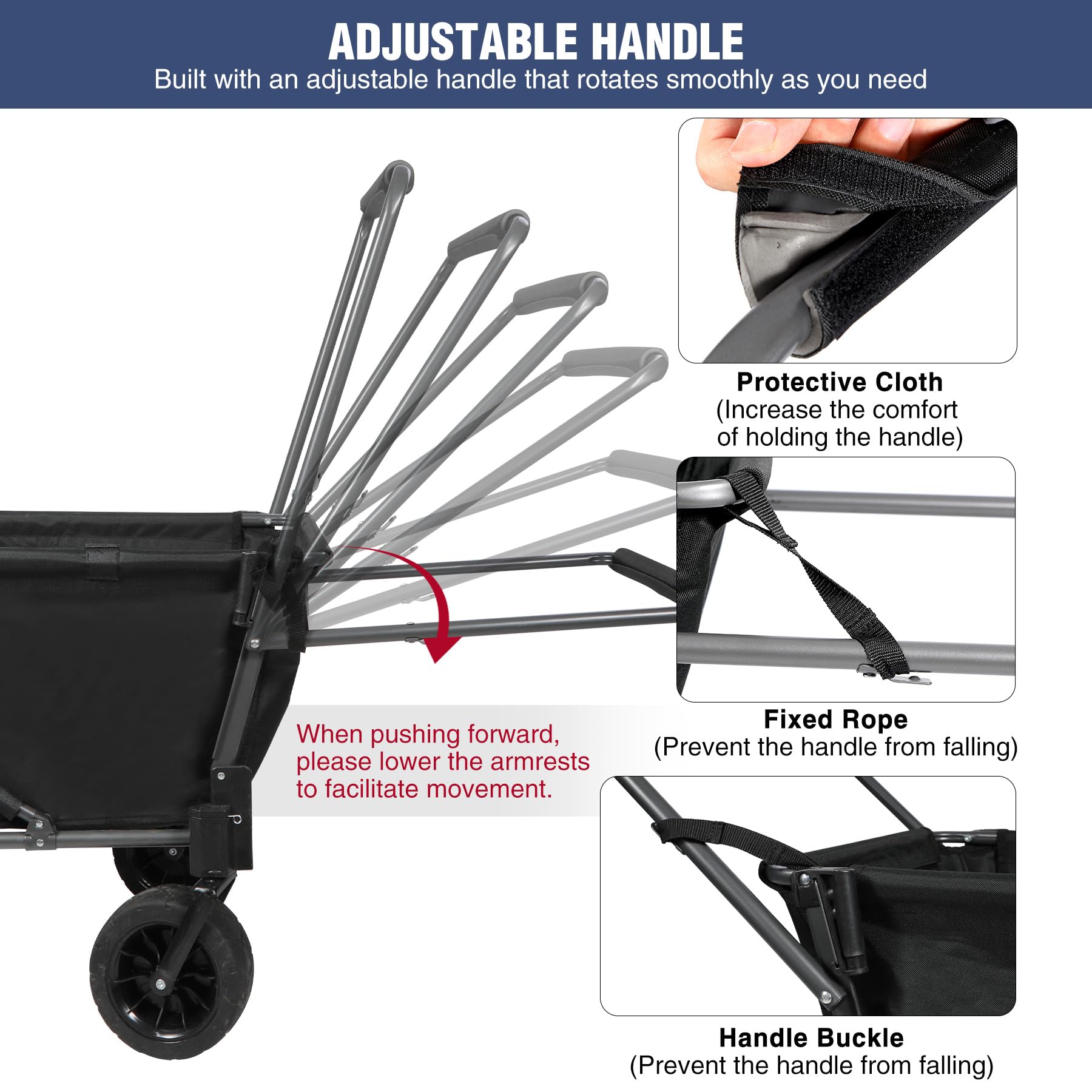 REDCAMP folding dog wagon in use at a park for pet transport