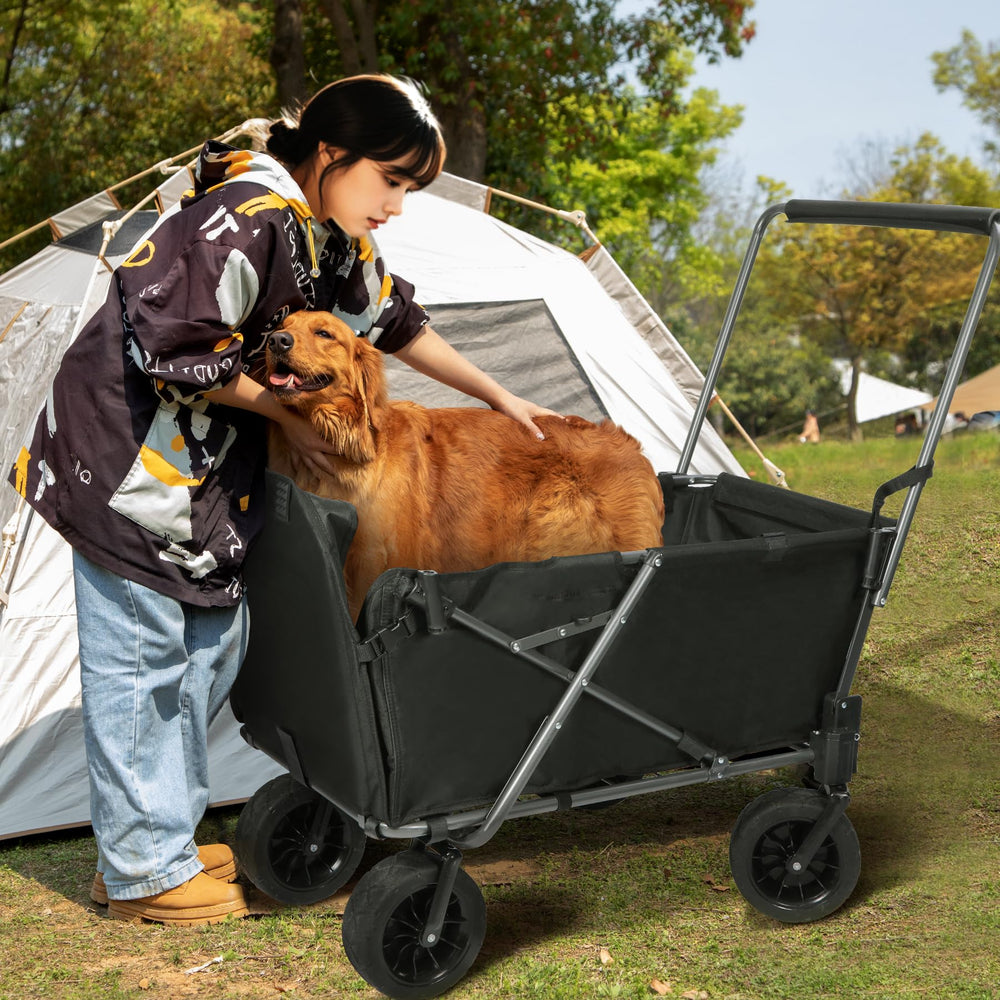 REDCAMP folding dog wagon unfolded dimensions for pets and gear