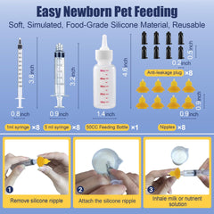 REDDODOU Deluxe Whelping Kit nipple-pack reliable feeding nipples for nursing