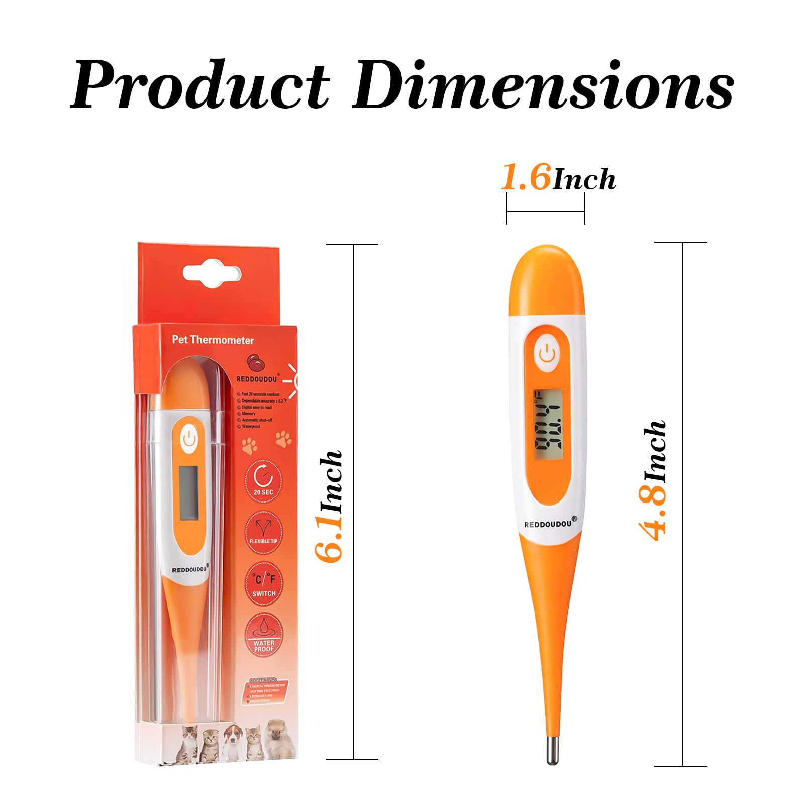 REDDODOU digital pet thermometer for horse use showcases versatile veterinary readiness