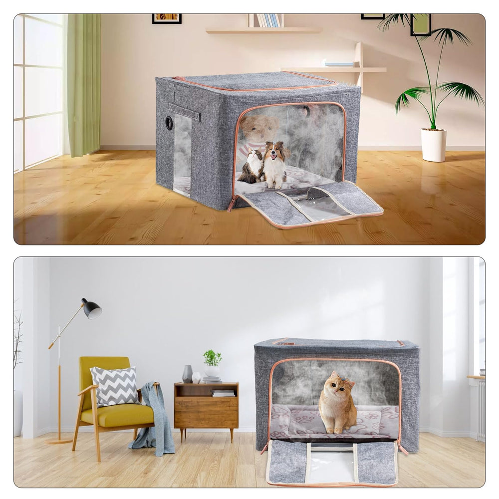 REDDODOU Puppy Incubator features a transparent window for easy observation