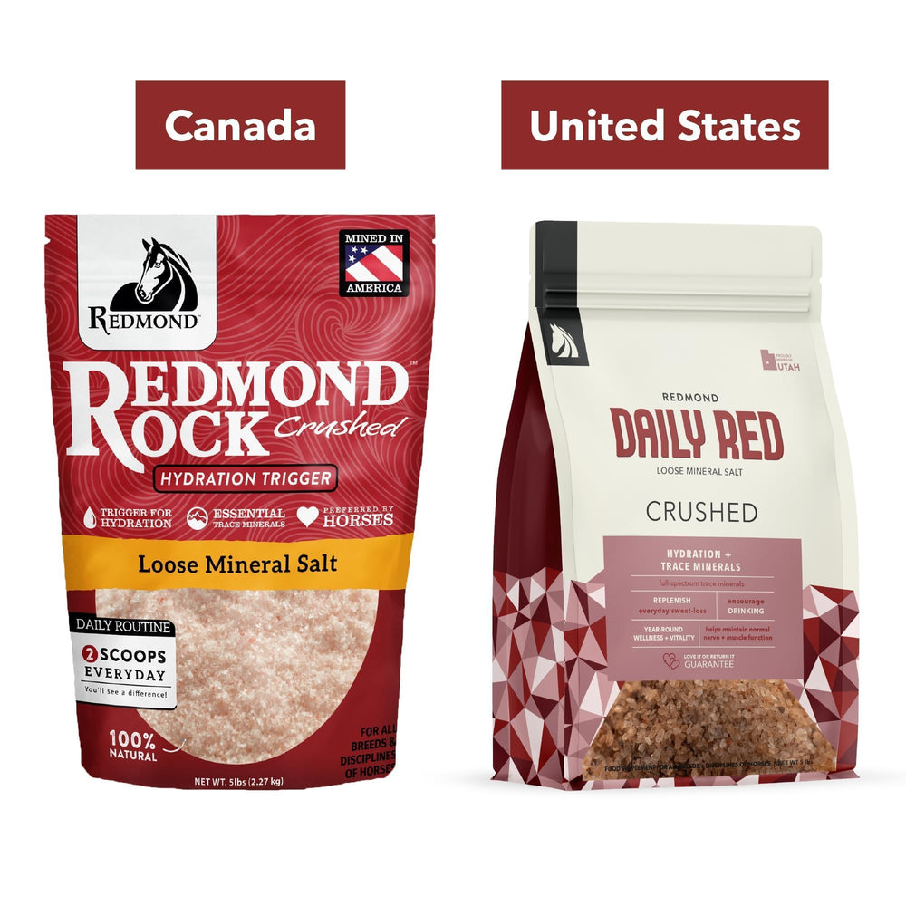 REDMOND Daily RED Crushed label highlights simple natural minerals for daily use.