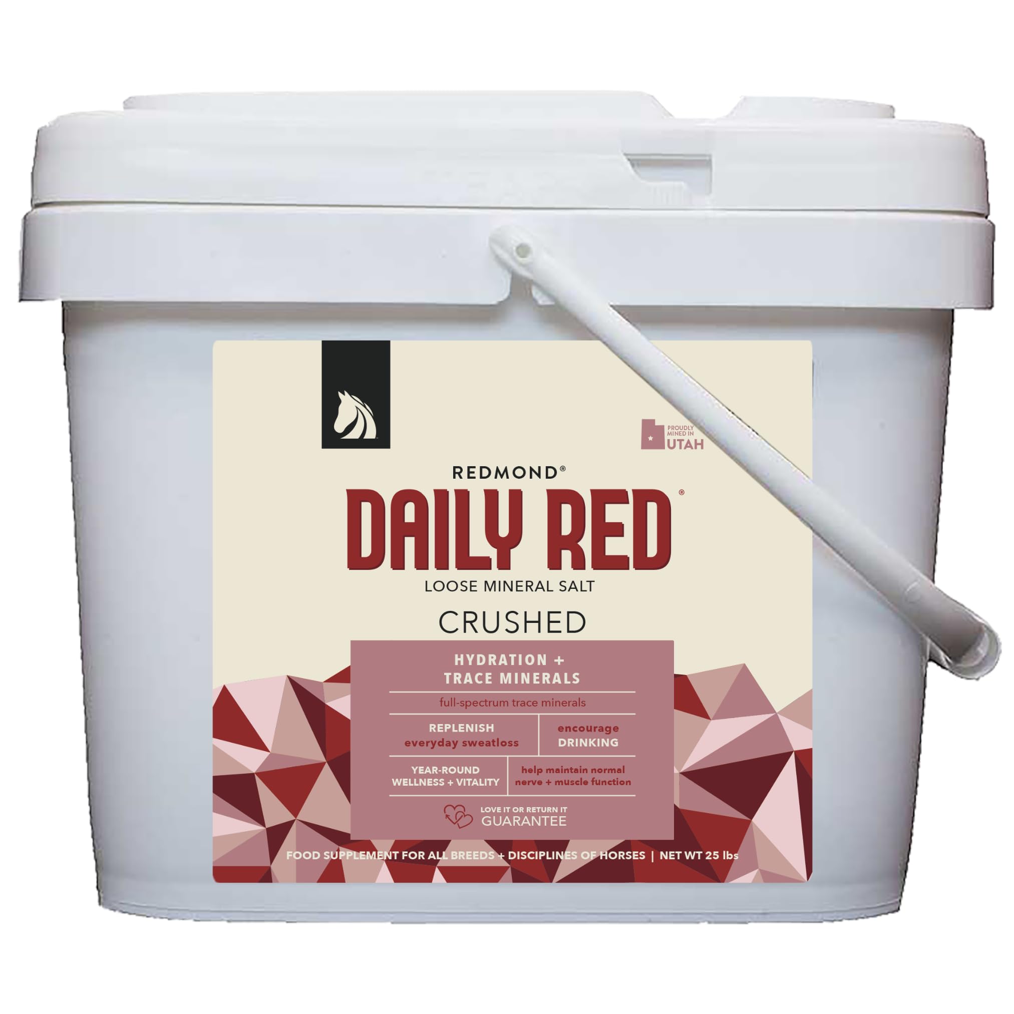 Redmond Rock Crushed bag closeup, showcasing natural minerals for hydration support.