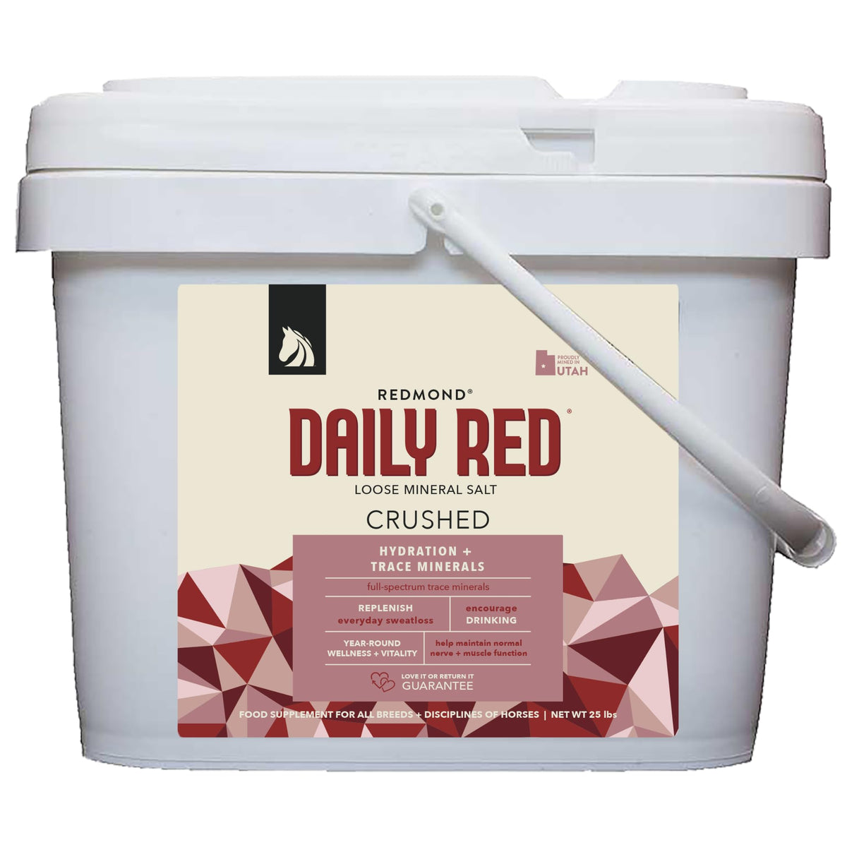 Redmond Rock Crushed bag closeup, showcasing natural minerals for hydration support.