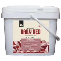 Redmond Rock Crushed bag closeup, showcasing natural minerals for hydration support.