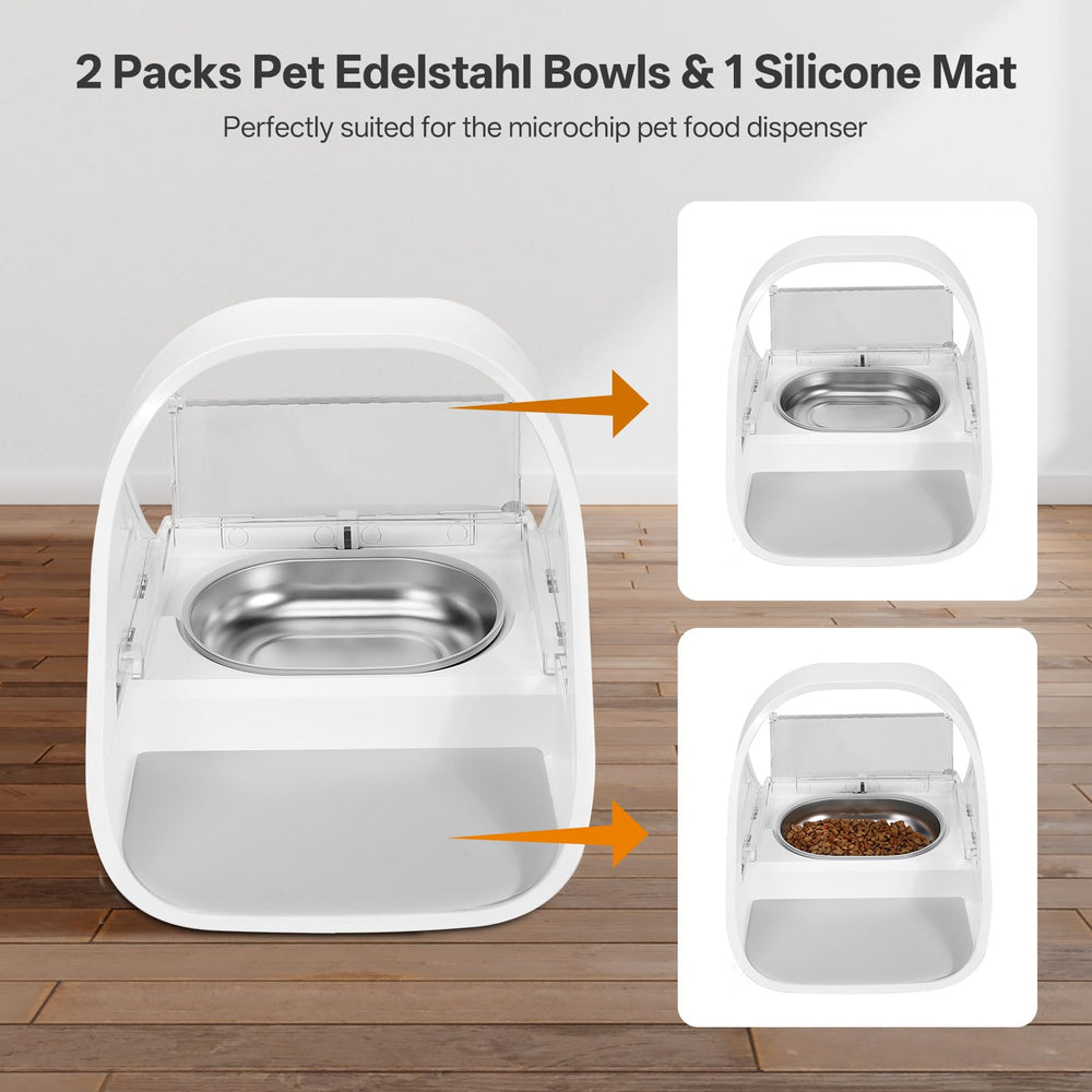 Redoso easy-clean stainless steel bowls resist staining for quick maintenance.