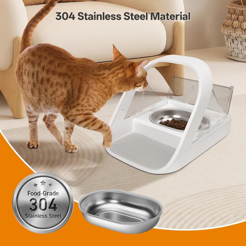 Redoso two-piece bowls set provides reliable food serving for small pets.