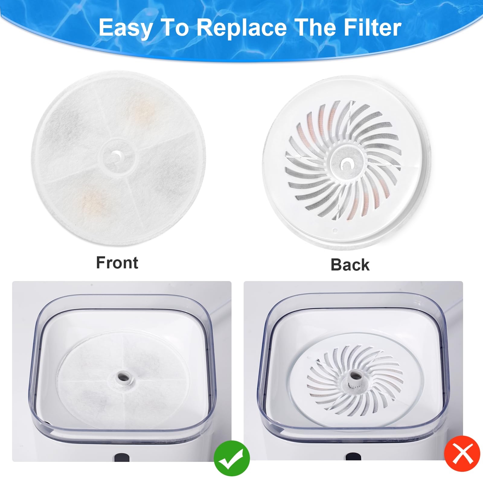 Redoso filter care tips help keep your fountain clean for pets.