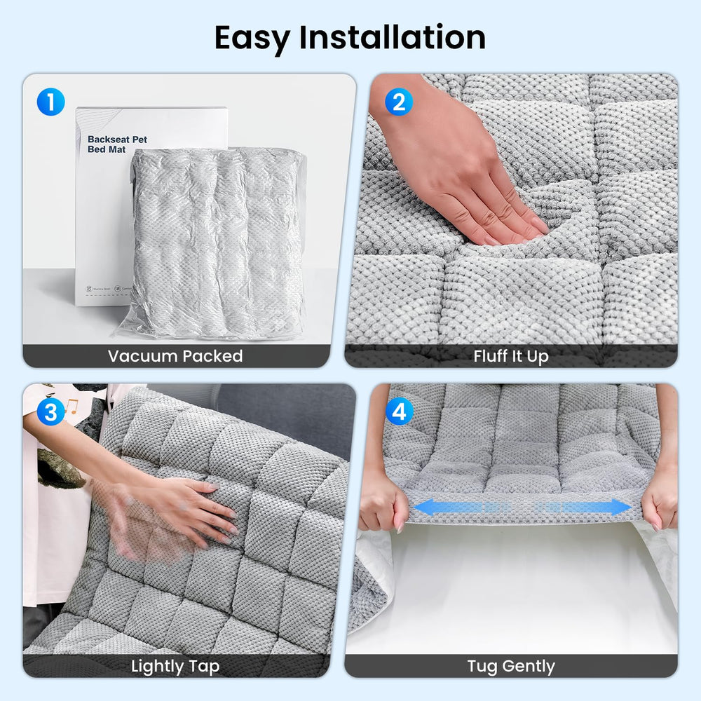 REEVAA dog bed mat fits back seats and extenders for trucks and SUVs