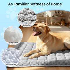 REEVAA dog bed mat raised edges give a secure hug-like feel on the move