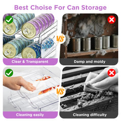 REFLYING cat food can organizer clear walls showing contents clearly