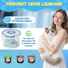 REFLYING cat food storage container clear shows contents for quick access and freshness.