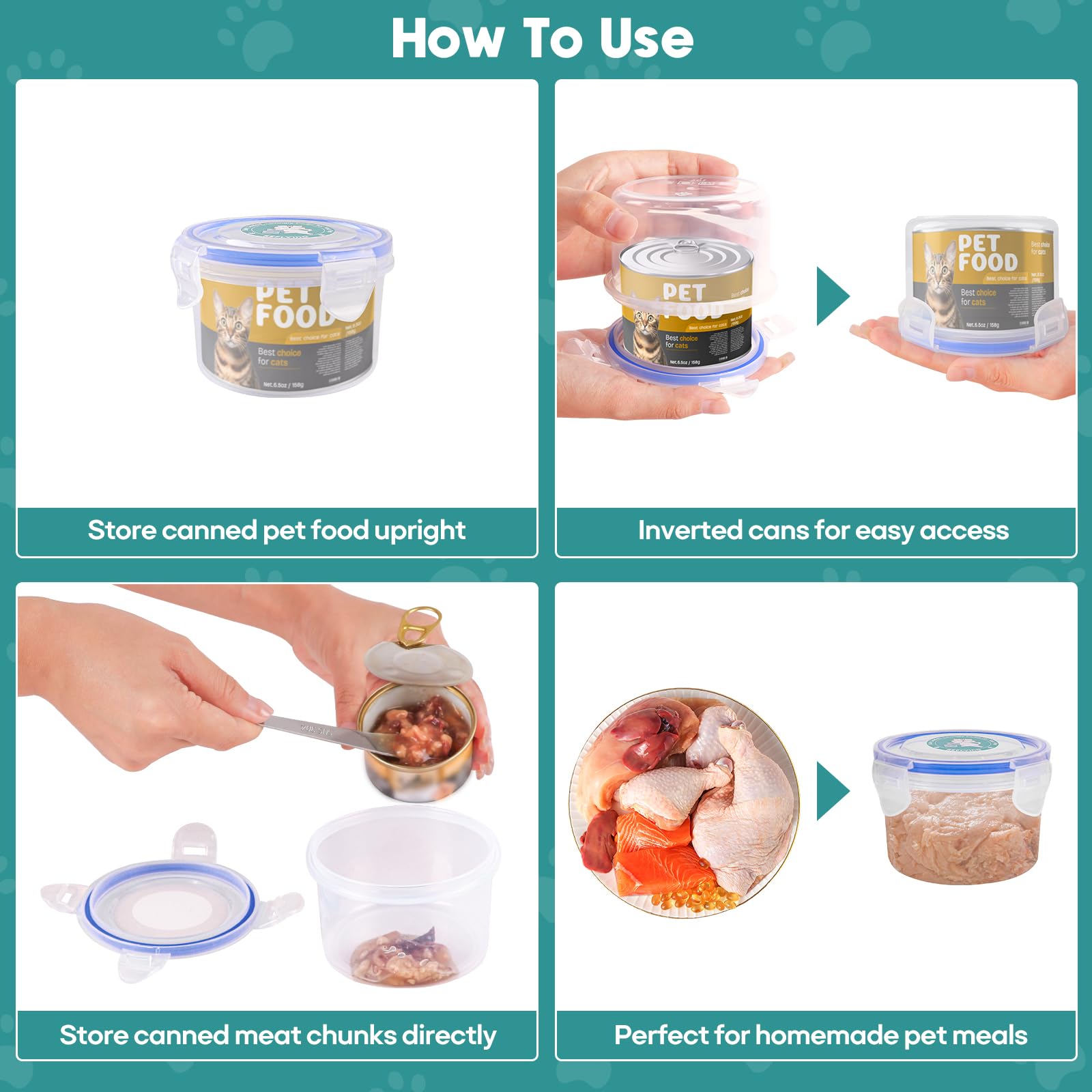 REFLYING SUS304 spoon included for easy serving from stored cans.