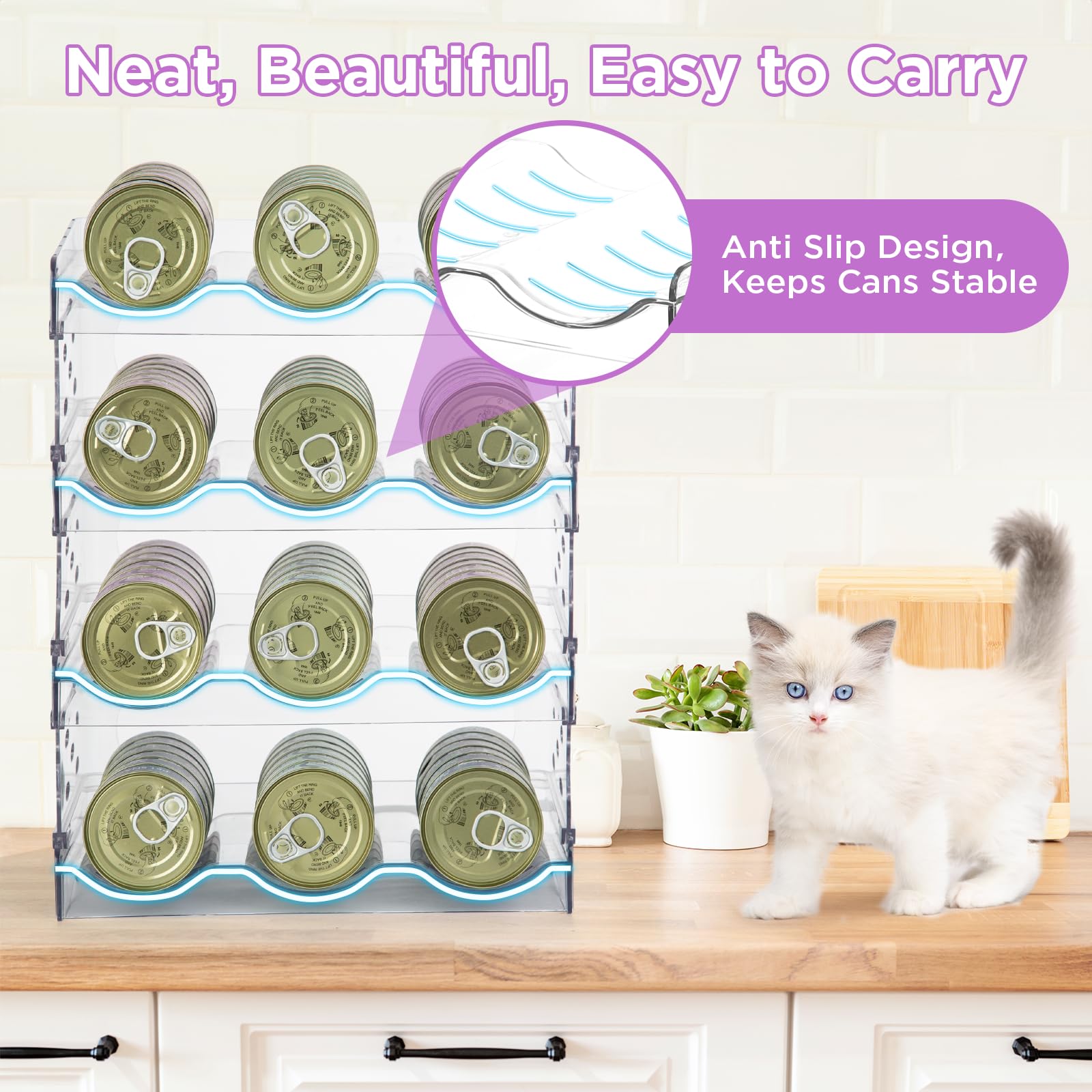 REFLYING organizer on countertop showcases versatile placement for easy feeding