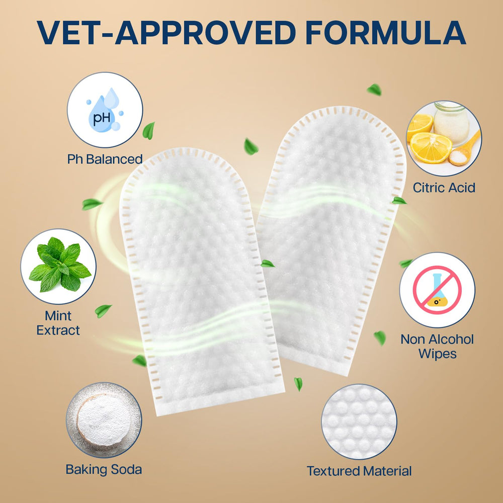 Refreshify dog ear wipes demonstrate precise application on the ear area.