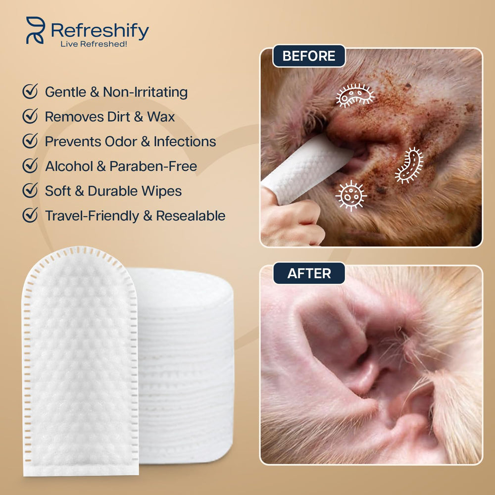 Refreshify wipes feature ergonomic, textured tips for comfortable cleaning.