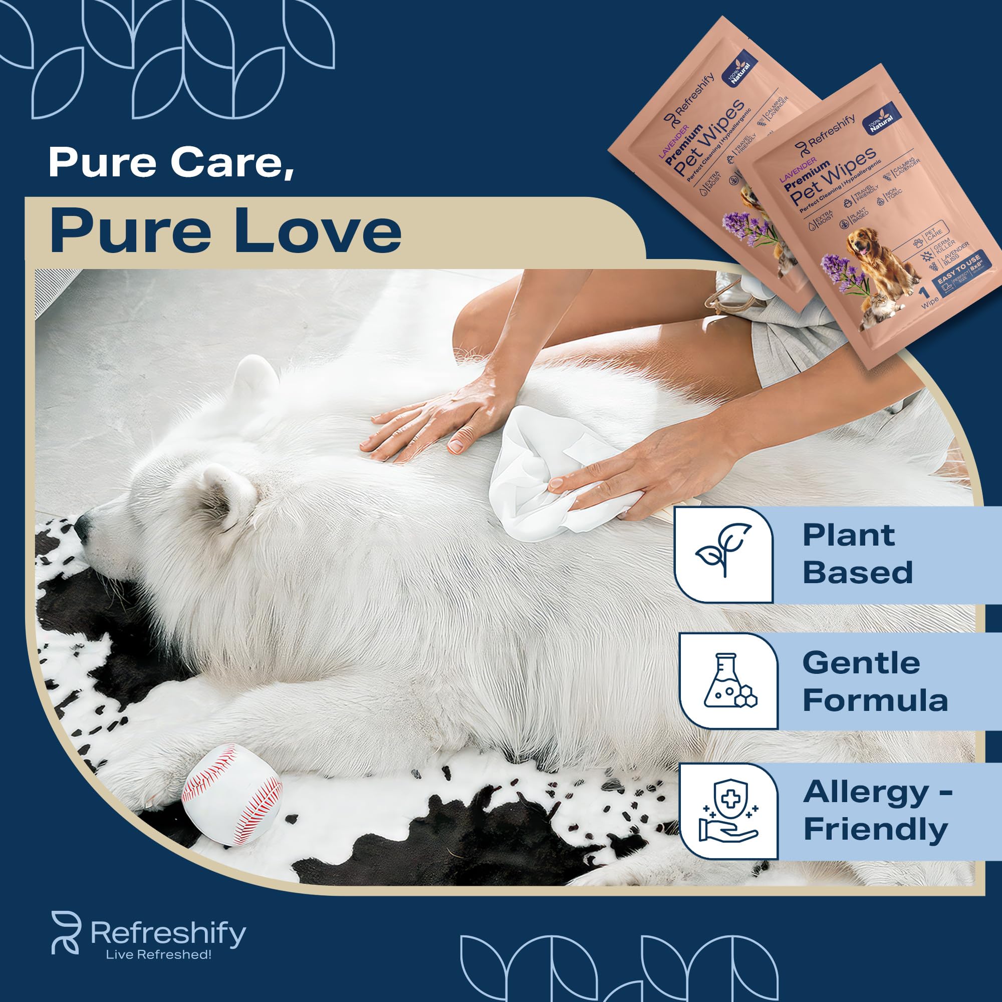 REFRESHIFY odor-neutralizing after-walk use on paws and coat