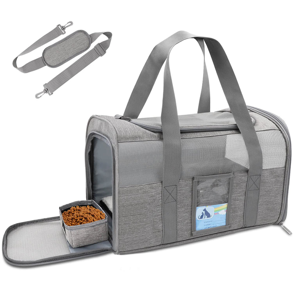 Refrze cat carrier soft tote compact storage when not in use