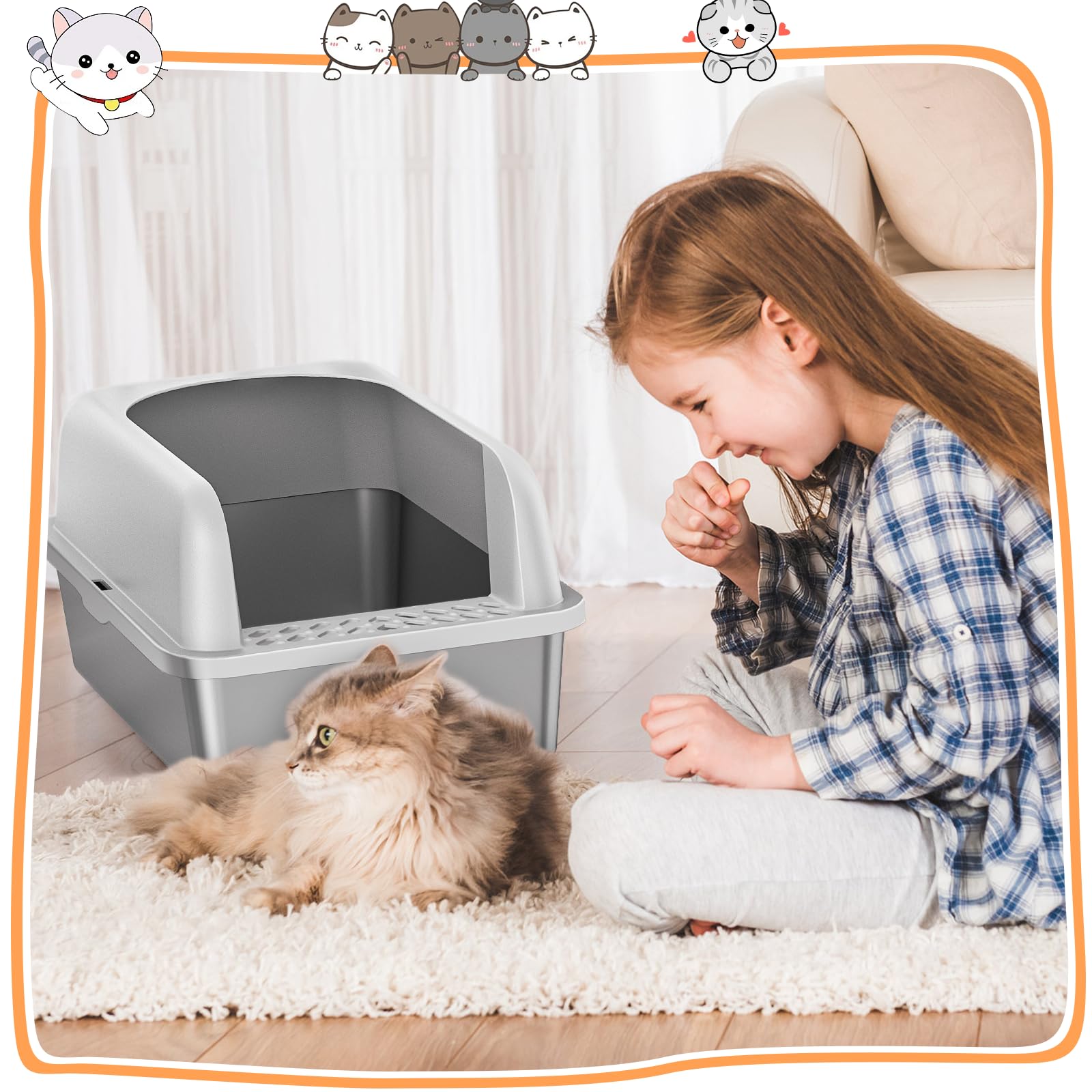 Refrze double-cat-litter-mat keeps litter contained and floors clean.