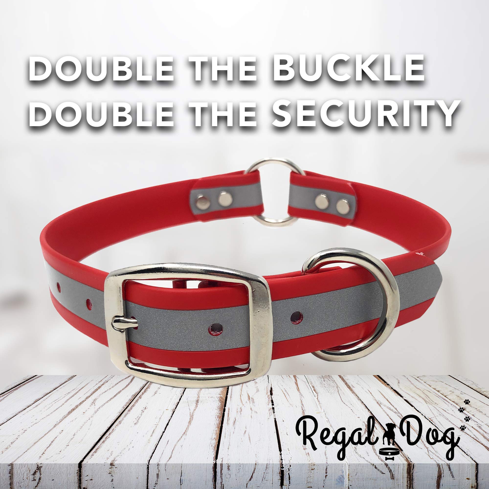 Regal Dog Products easy-to-clean collar dries quickly after splashes.