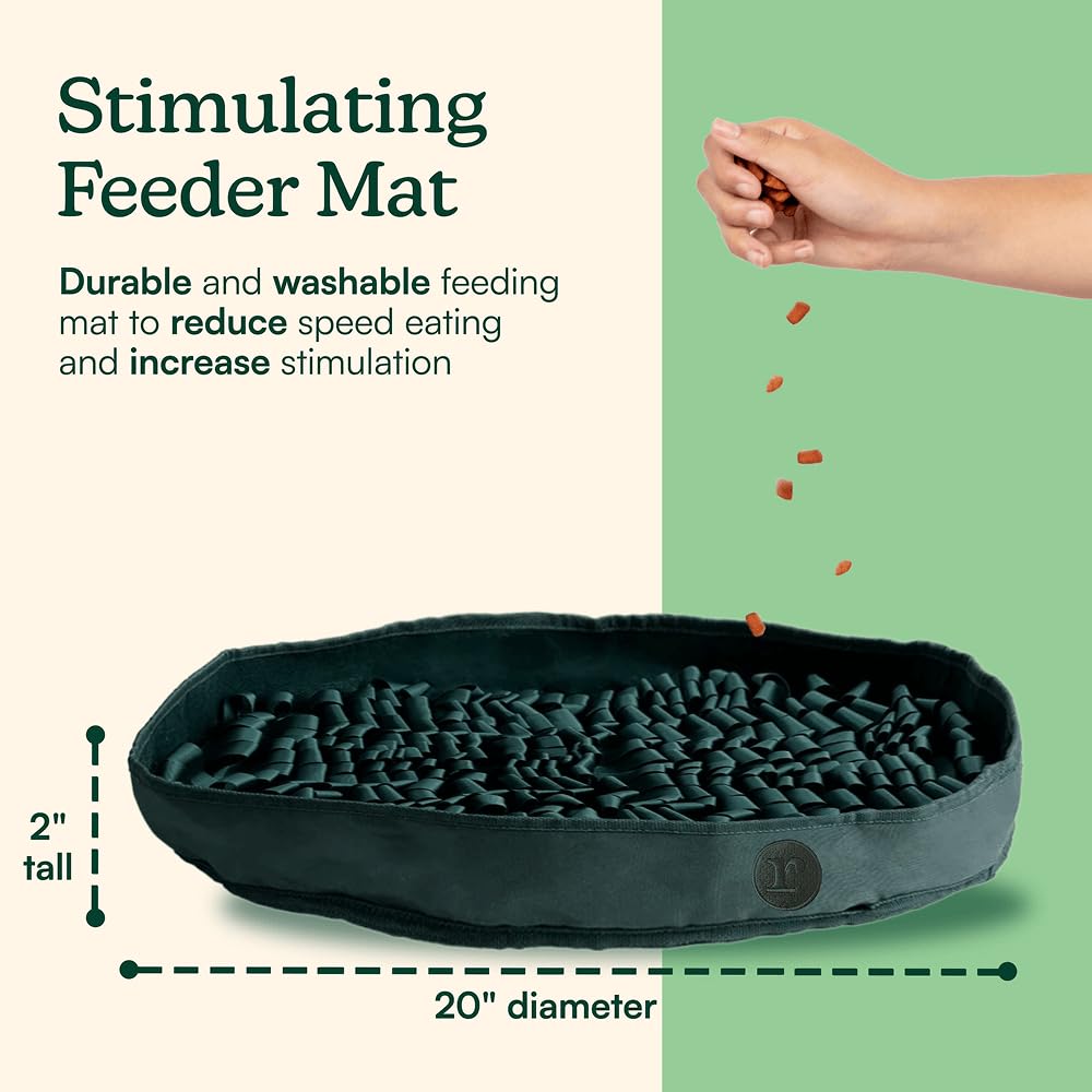 Reggie Stimulating Feeder Mat slows eating to promote mindful meals and calmer mealtimes.