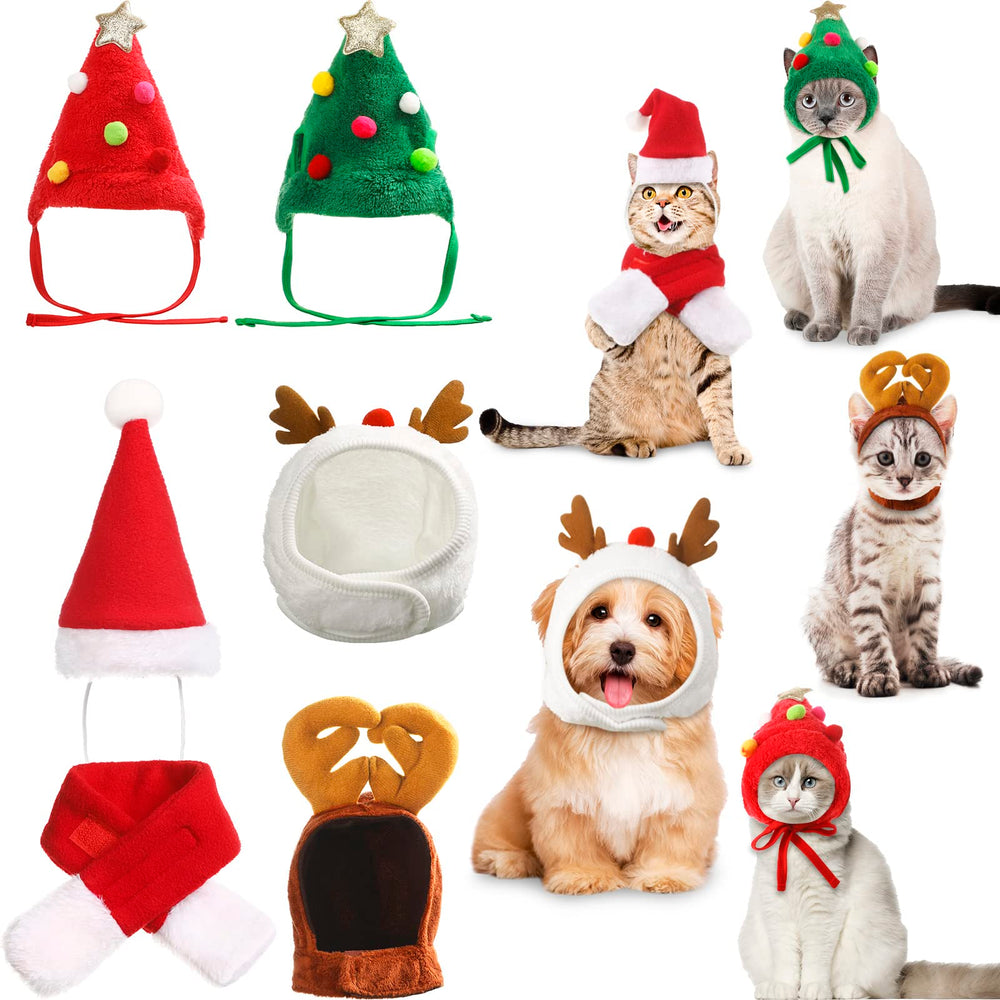 Reginary Christmas cat hat red and white—festive photo-ready look for pets