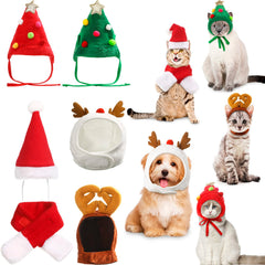 Reginary Christmas cat hat red and white—festive photo-ready look for pets