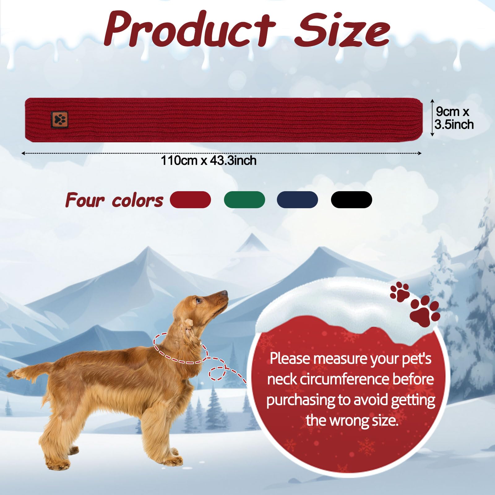 Reginary Christmas dog scarves black set: versatile festive style for photos.