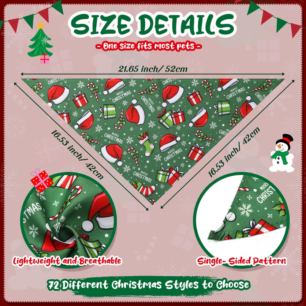 Reginary dog bandana Santa pattern for festive walks and photos