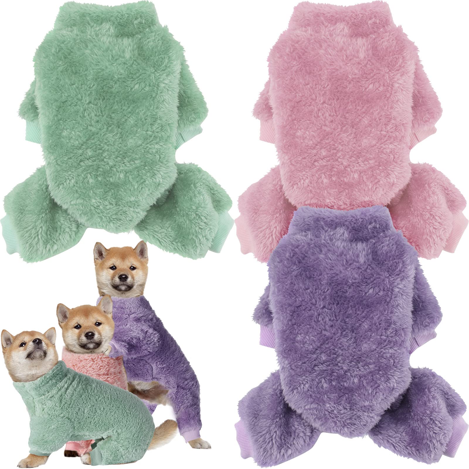Reginary dog pajamas pack1 warm fleece for cozy winter warmth and comfort