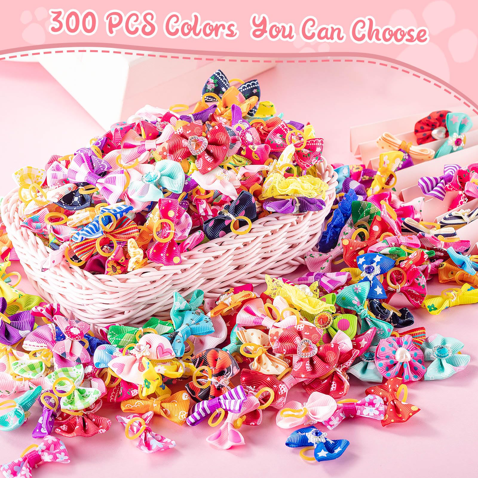 Reginary pet bows set offering multiple styles for everyday wear.