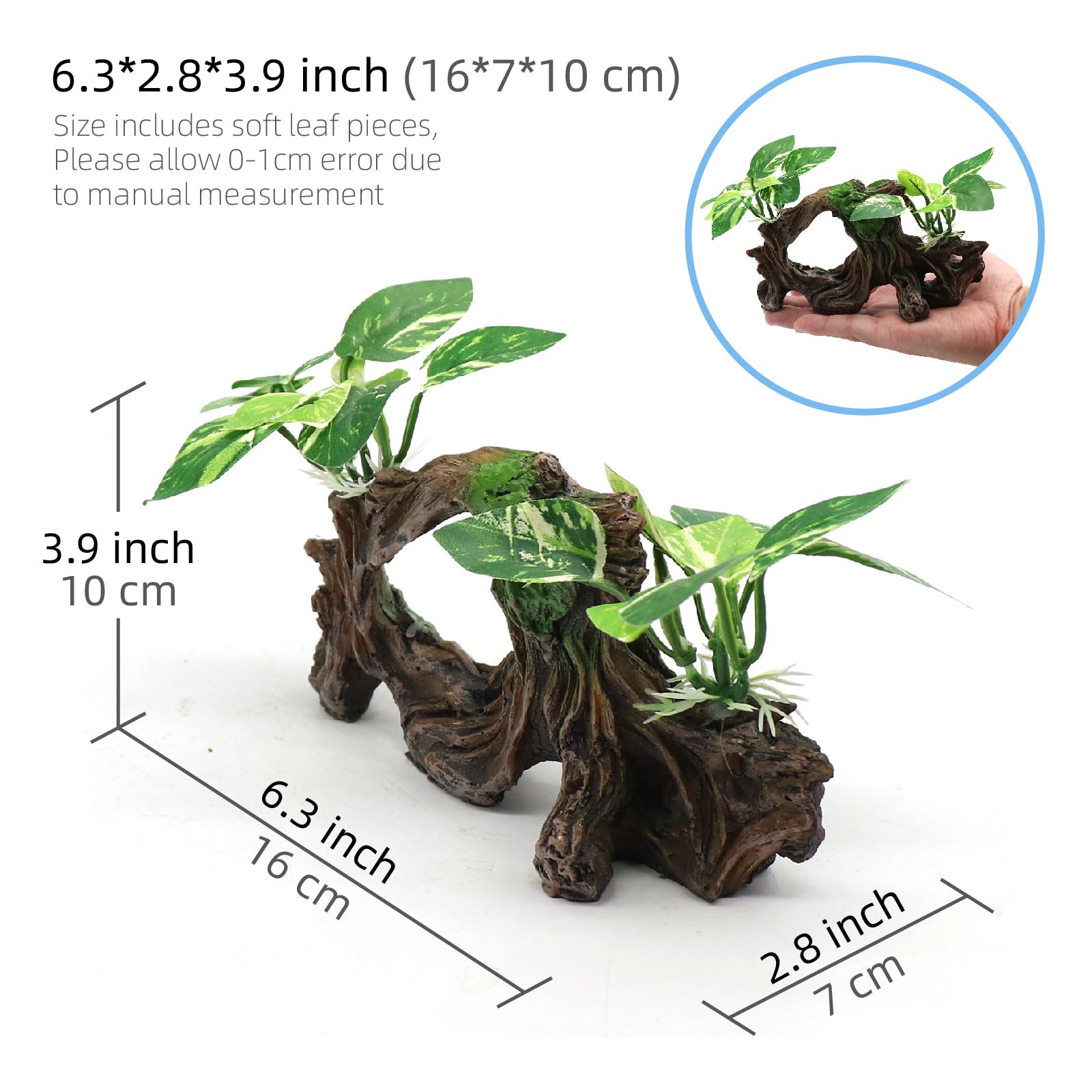 relaqcc aquarium decor with silk plants for vibrant greenery