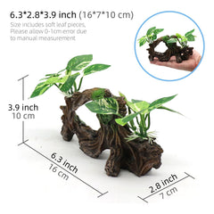 relaqcc aquarium decor with silk plants for vibrant greenery