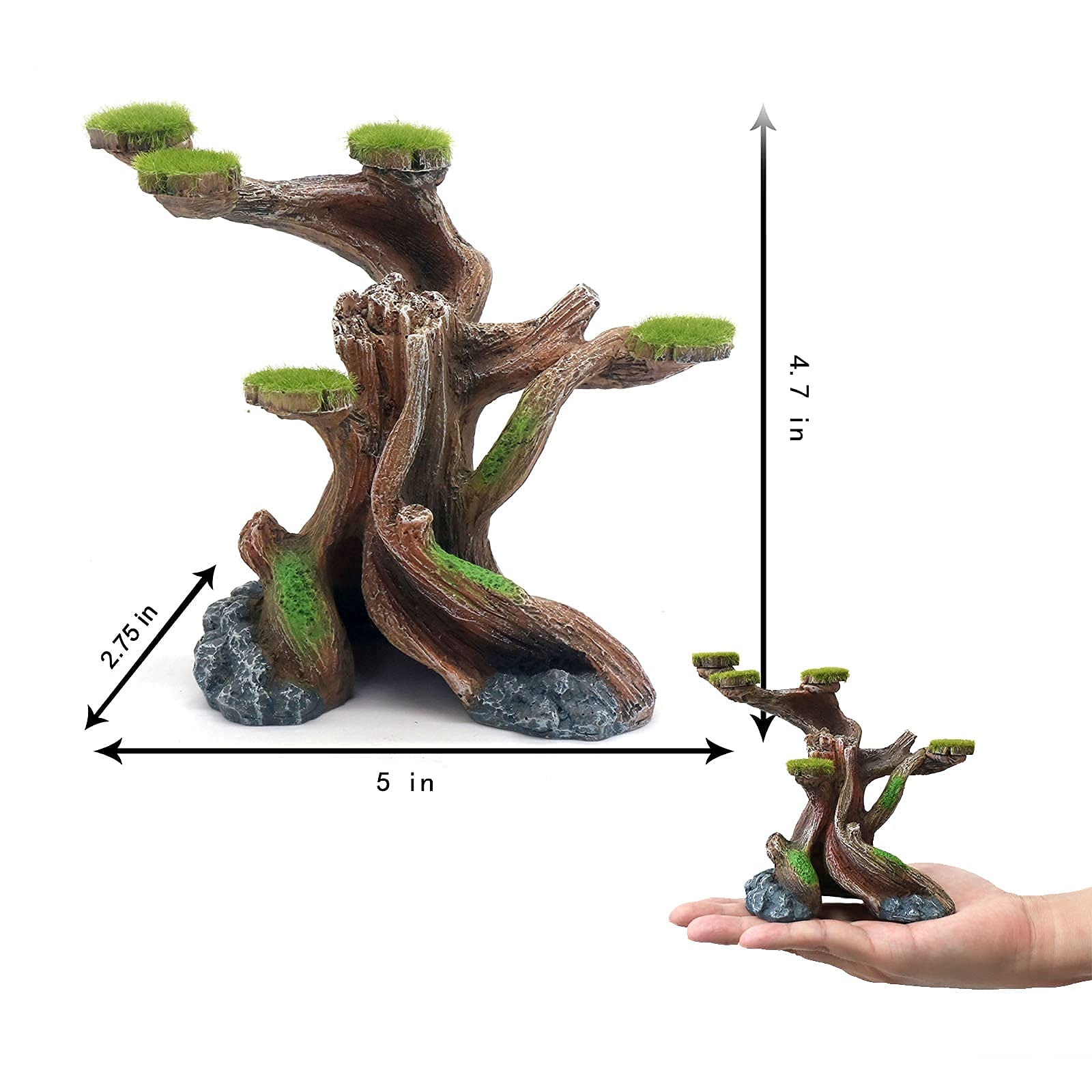  relaqqc aquarium fish shelter trunk offers resting spots and playful routes through branches