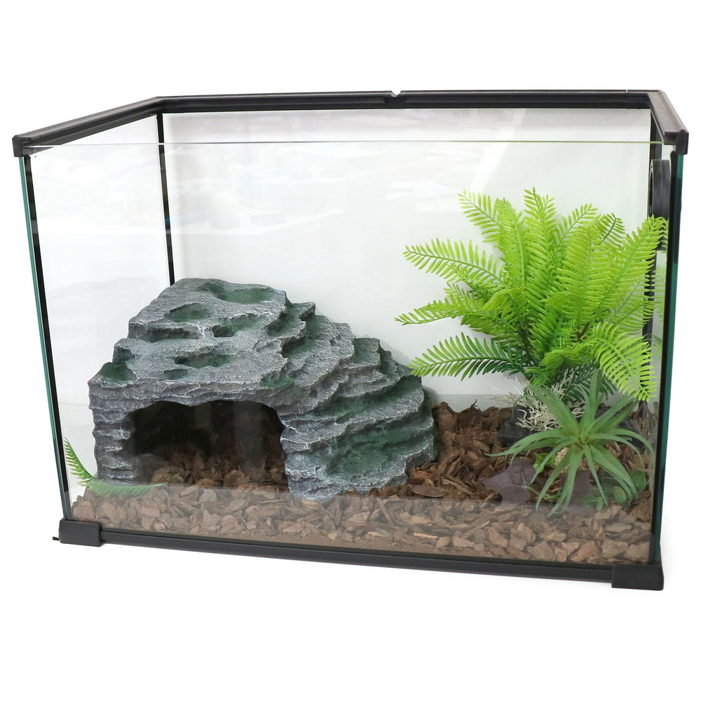 relaqcc large reptile hide shale scape ledge top view bearded dragons basking