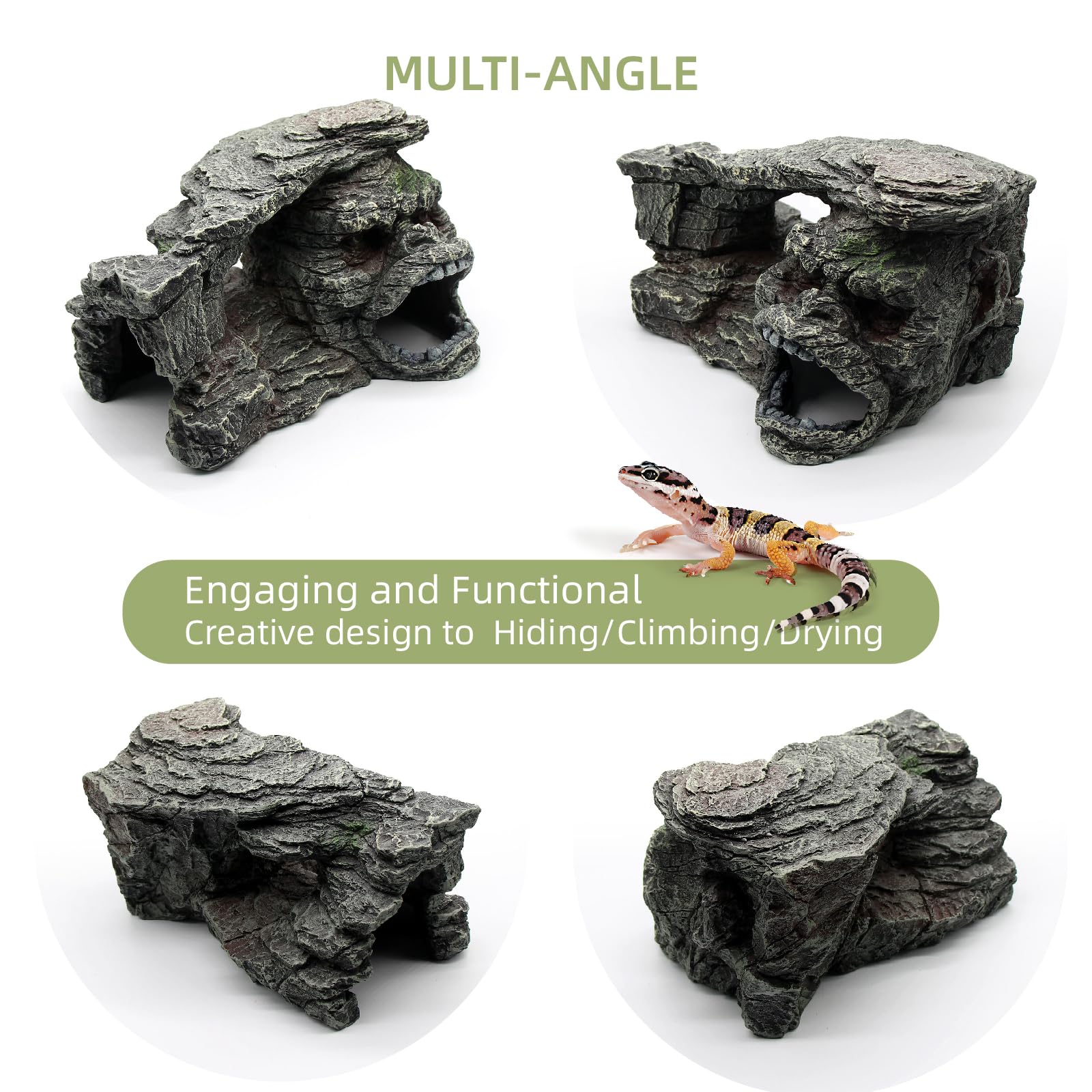 relaqcc Gecko Entrance Ramp reduces light exposure for a burrow like retreat