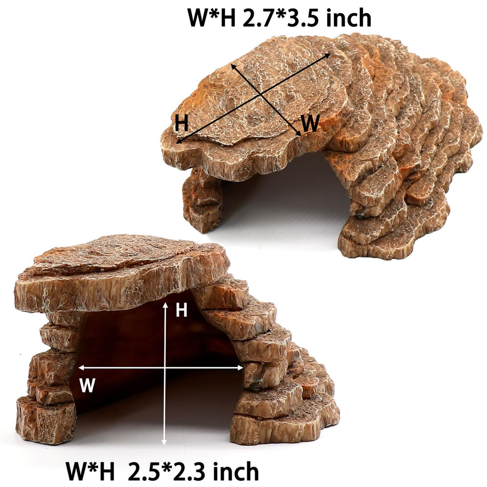 relaqcc Gecko Hide basking platform creates a sunny perch for sun-loving reptiles.