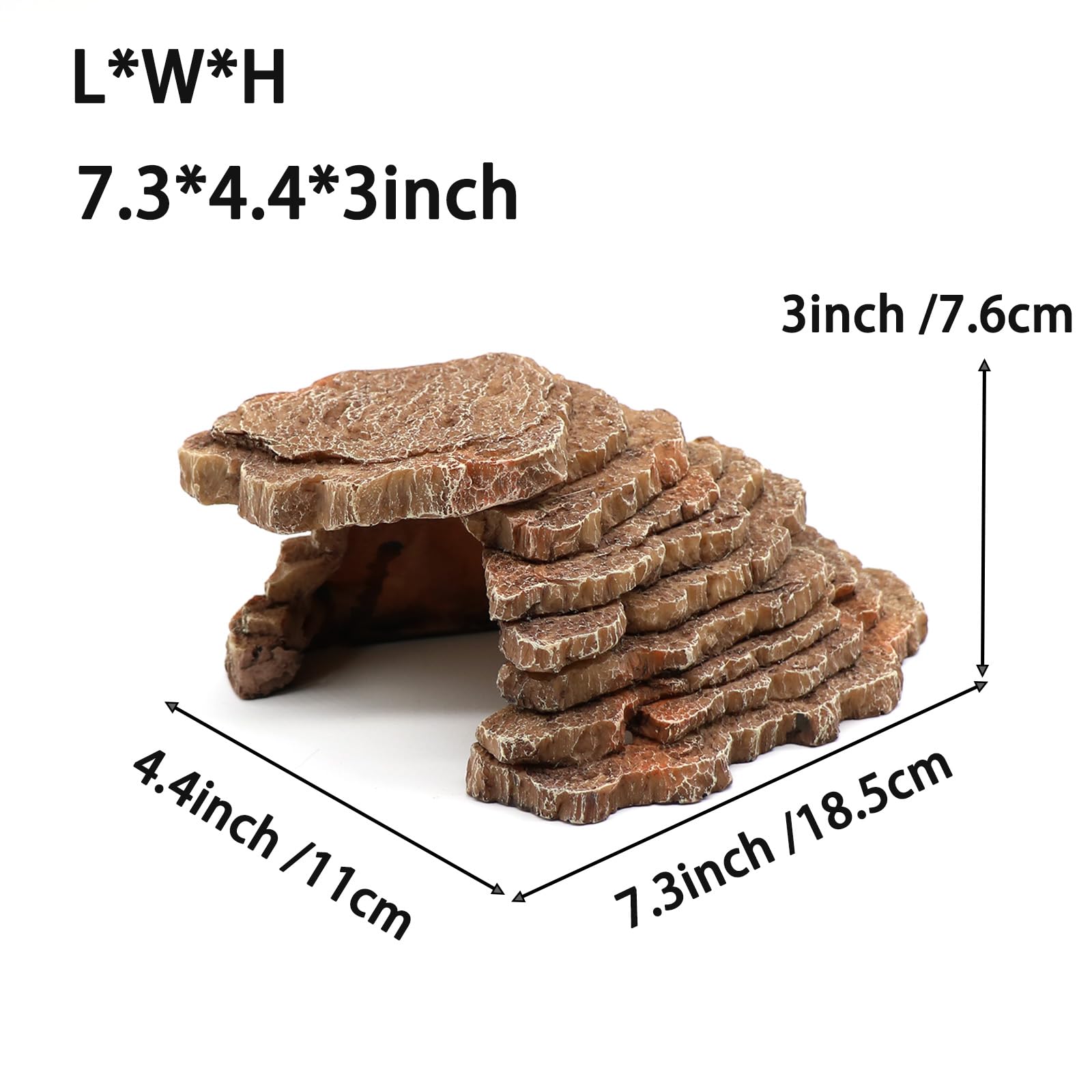 relaqcc Gecko Hide cave entrance offers a shaded retreat and hiding spot.