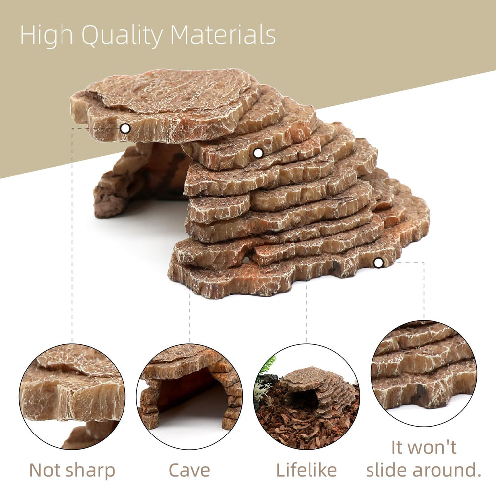 relaqcc Gecko Hide safety material ensures long-lasting, natural-looking habitat touch.
