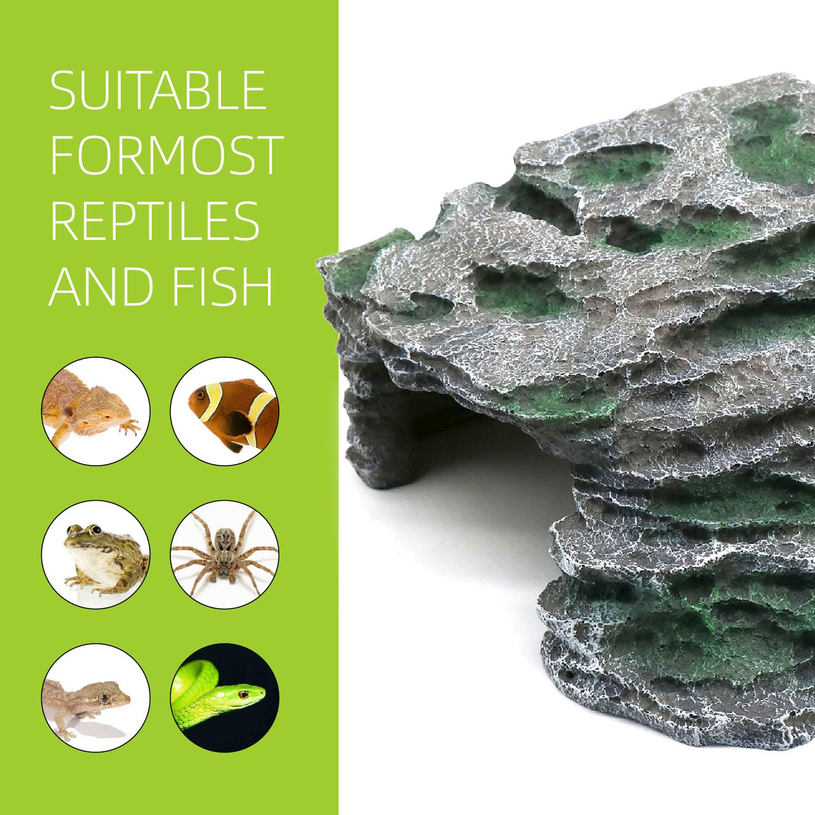 relaqcc large reptile hide shale scape ledge rock formation resembles natural burrow