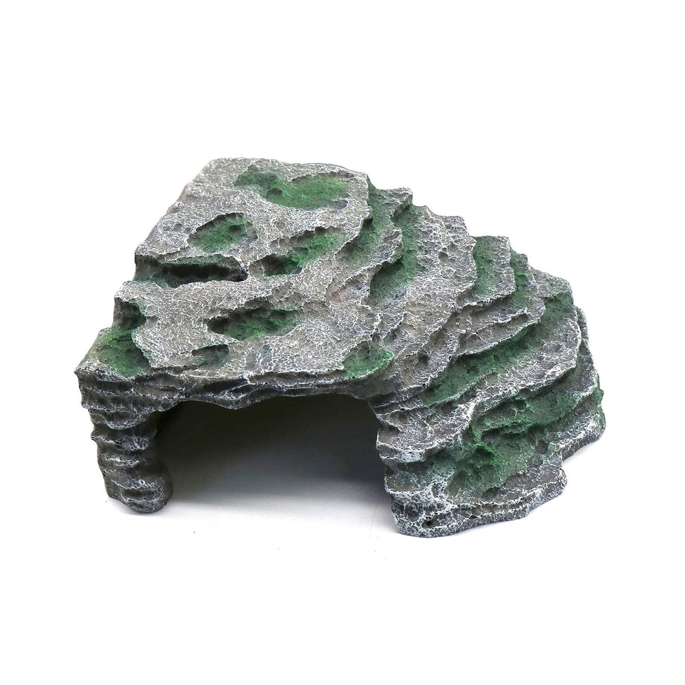 relaqcc large reptile hide shale scape ledge safety material ensures durability