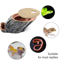 relaqcc Snake Hide Tree Roots Cave terrarium closeup texture emphasizes natural wood-like detail.