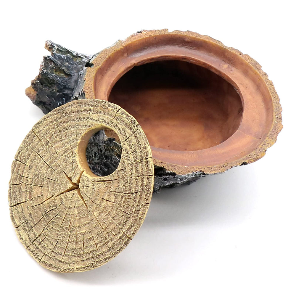 relaqcc Snake Hide Tree Roots Cave terrarium top view reveals easy access for climbing.