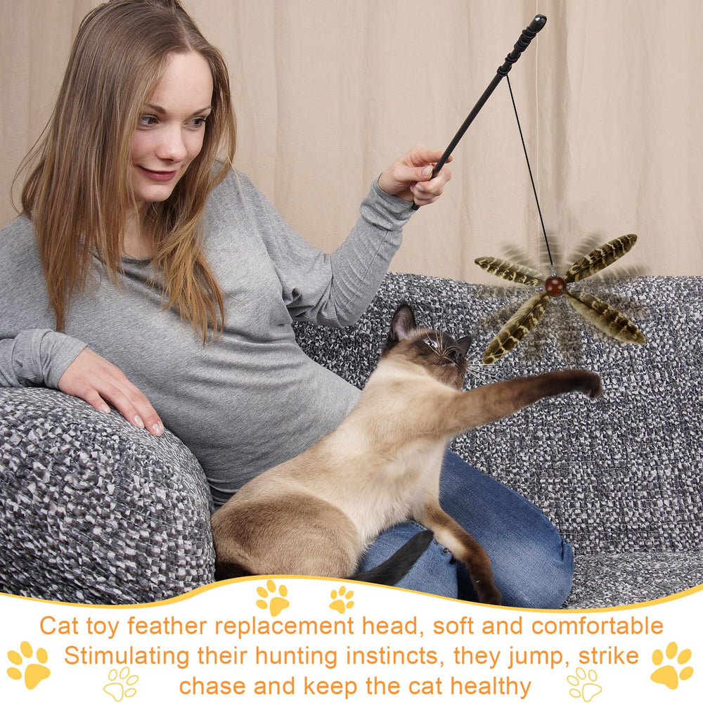 Relaxgiant cat feather propeller refill compatibility—works with any hole-and-rotate wand toy